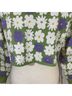 Madeline Floral Green White Purple Shrug Size S - photo 8