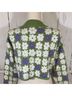 Madeline Floral Green White Purple Shrug Size S - photo 7
