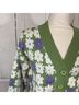 Madeline Floral Green White Purple Shrug Size S - photo 4