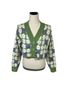 Madeline Floral Green White Purple Shrug Size S - photo 1