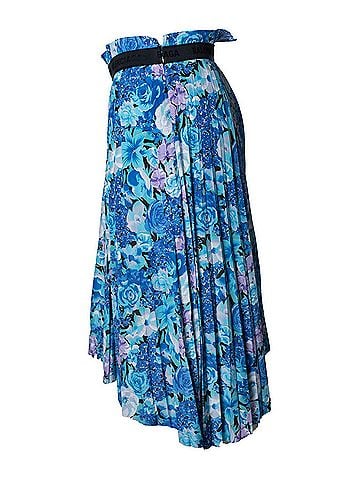 Balenciaga Balenciaga, floral printed pleated midi skirt (view 2)
