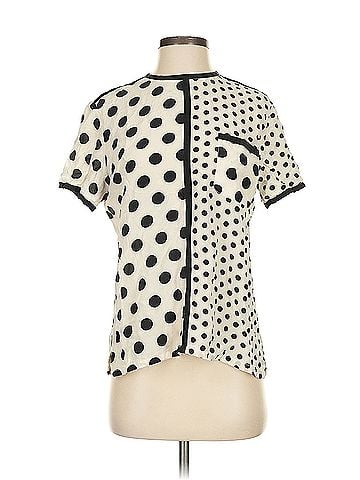 Oleg Cassini Oleg Cassini Short Sleeve Silk Top (view 1)