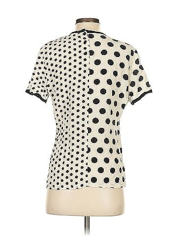 Oleg Cassini Oleg Cassini Short Sleeve Silk Top (view 2)
