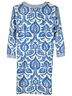J. McLaughlin Floral Blue White Casual Dress Size XS - photo 2