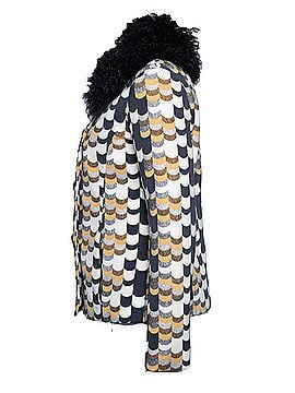 Prada Prada F/W 2014 Short yellow &amp; black afghan coat (view 2)