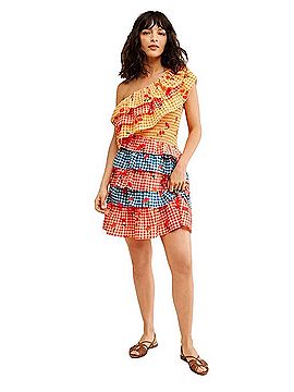 FARM Rio One Shoulder Cherry Mini Dress Casual Dress (view 1)