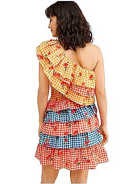 FARM Rio One Shoulder Cherry Mini Dress Casual Dress (view 2)