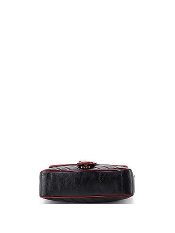 Gucci GG Marmont Flap Bag Diagonal Quilted Leather Small (view 2)