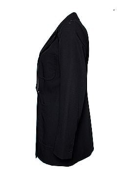 Dries Van Noten Dries van Noten, black wool blazer with shiny revert and press studs in size EU40/L. (view 2)