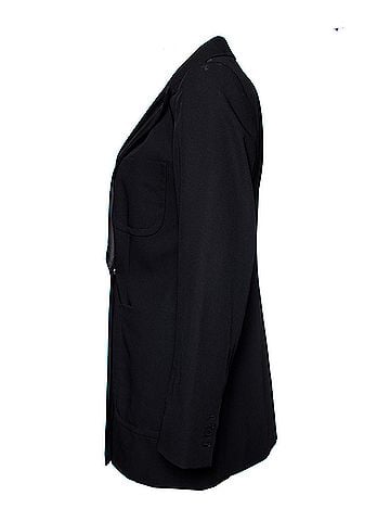 Dries Van Noten Dries van Noten, black wool blazer with shiny revert and press studs in size EU40/L. (view 2)