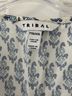 Tribal Floral Blue White Sleeveless Blouse Size XXL - photo 4