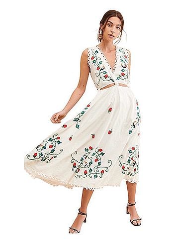 FARM Rio Cross Stitch Toucan Embroidered Dress Casual Dress (view 1)