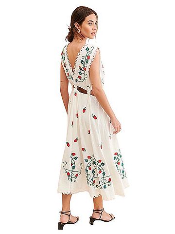 FARM Rio Cross Stitch Toucan Embroidered Dress Casual Dress (view 2)