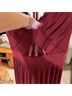 ASOS 95% Polyester 5% Elastane 100% Polyamide Print Burgundy Cocktail Dress Size 2 - photo 5