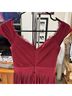 ASOS 95% Polyester 5% Elastane 100% Polyamide Print Burgundy Cocktail Dress Size 2 - photo 8