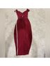 ASOS 95% Polyester 5% Elastane 100% Polyamide Print Burgundy Cocktail Dress Size 2 - photo 12