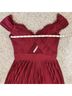 ASOS 95% Polyester 5% Elastane 100% Polyamide Print Burgundy Cocktail Dress Size 2 - photo 10