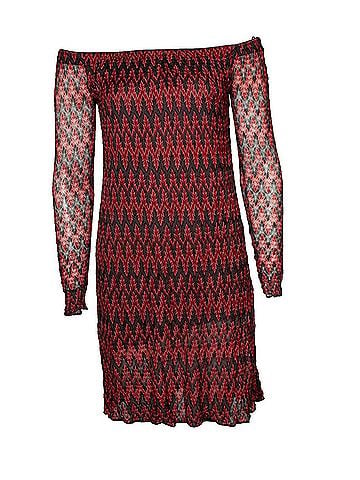 Missoni Missoni, zig zag dress in red, pink and grey (view 1)