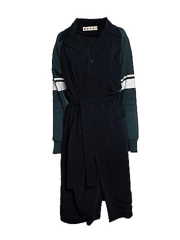 MARNI Marni, Black coat with green sleeves (view 1)