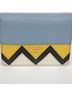 Prada 100% Leather Multi Color Metal Logo Compact Wallet One size - photo 4