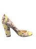 J.Crew Floral Multi Color Yellow Gray Heels Size 8 1/2 - photo 2