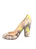 J.Crew Floral Multi Color Yellow Gray Heels Size 8 1/2 - photo 1