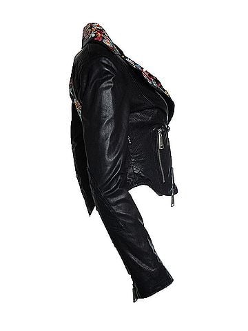 Philipp Plein Philipp Plein leather jacket with embroidery (view 2)