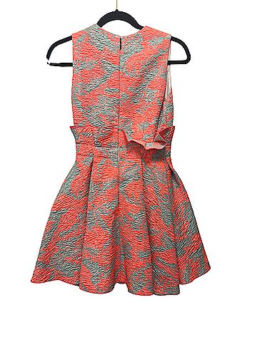 MSGM pink patterned jacquard Cocktail Dress (view 2)
