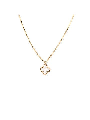 Van Cleef & Arpels Sweet Alhambra Pendant Necklace 18K Yellow Gold and Mother of Pearl (view 1)