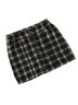 Tecovas 46% Wool 54% Polyester 100% Polyester Plaid Black Ivory Wool Skirt Size 12 - photo 1