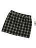 Tecovas 46% Wool 54% Polyester 100% Polyester Plaid Black Ivory Wool Skirt Size 12 - photo 2