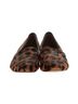 Talbots 100% Leather Animal Print Brown Talbots Flats Size 8 - photo 2