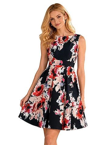 Kate Spade New York Hazy Floral Open Back Bow Dress Cocktail Dress (view 2)