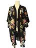 Kona Sol 100% Polyester Floral Tropical Black Multi Color Swimsuit Cover Up Size XL - photo 1