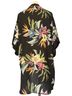 Kona Sol 100% Polyester Floral Tropical Black Multi Color Swimsuit Cover Up Size XL - photo 2