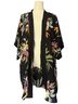 Kona Sol 100% Polyester Floral Tropical Black Multi Color Swimsuit Cover Up Size XL - photo 5