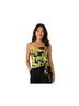 Kay Unger 100% Silk Print Green Black Silk Top Size 10 - photo 1