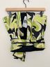 Kay Unger 100% Silk Print Green Black Silk Top Size 10 - photo 11