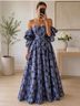 Zac Posen Floral Blue Cocktail Dress Size 4 - photo 6