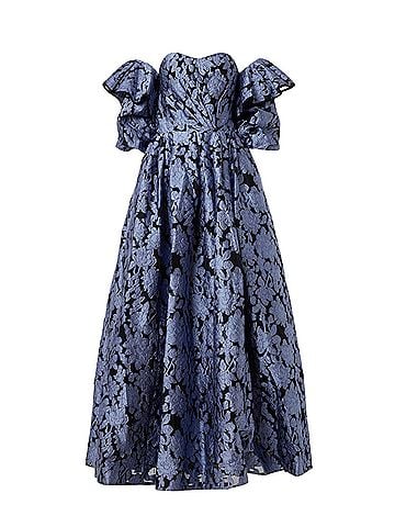 Zac Posen Off Shoulder Floral Jacquard Cocktail Dress (view 1)