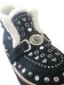 Kurt Geiger 100% Suede Solid Black Ankle Boots Size 11 - photo 2