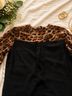 Signature Studio 100% Polyester Leopard Print Black Brown Henley Size M - photo 11