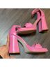 Steve Madden 100% Leather Pink Gold Heels Size 8 1/2 - photo 9