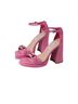 Steve Madden 100% Leather Pink Gold Heels Size 8 1/2 - photo 1