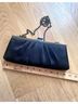 Jacqueline Ferrar 100% Satin Solid Black Clutch One size - photo 5