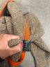 Veda Solid Color Block Brown Orange Pullover Sweater Size M - photo 4