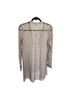Mystree 100% Lace Tan Silver Long Sleeve Button-Down Shirt Size S - photo 2