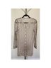 Mystree 100% Lace Tan Silver Long Sleeve Button-Down Shirt Size S - photo 4