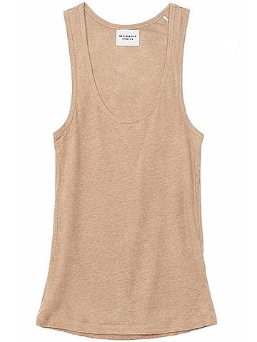 Isabel Marant Thea Tank Top in Beige (view 1)