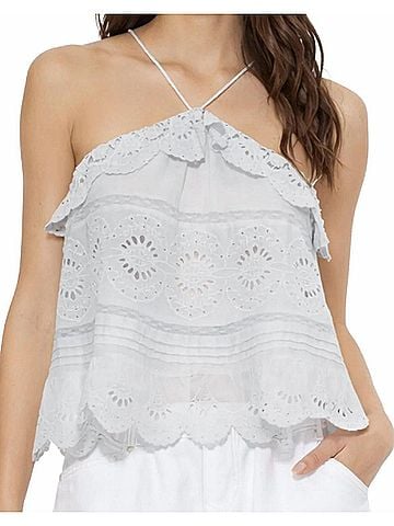 Isabel Marant Prisha Tank Top in Light Blue (view 2)